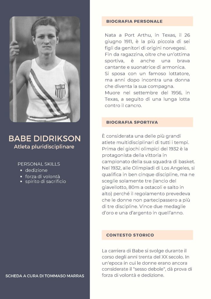 Babe Didrikson di Tommaso Marras